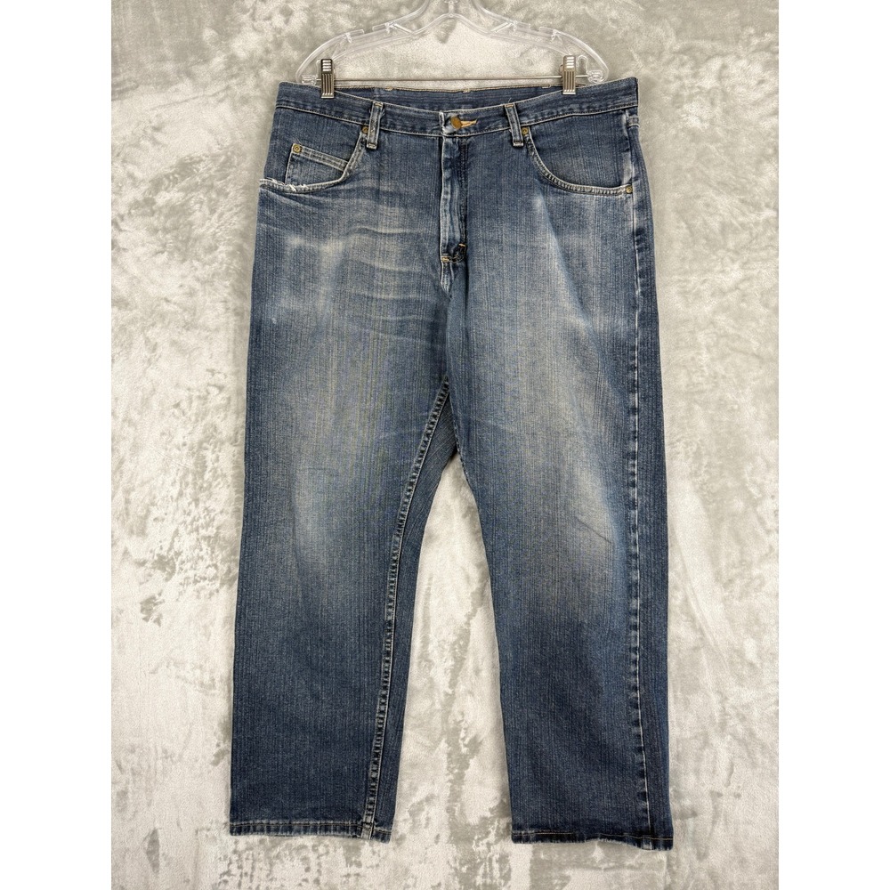 Wrangler Mens Relaxed Fit Blue Jeans Medium Wash Denim 36x29 97601BZ